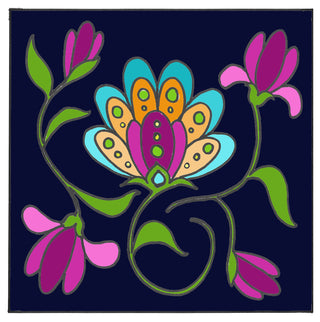 Henna Floral Pattern 8" x 8"