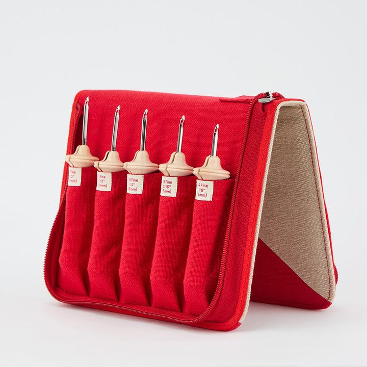 Oxford Regular and Fine Point Punch Needle Complete Set - Natural Wood