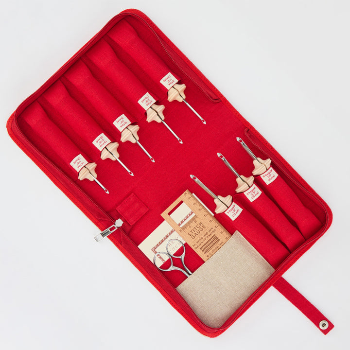 Oxford Punch Needle Complete Set with Regular and Fine Point needles in zip case with accessories