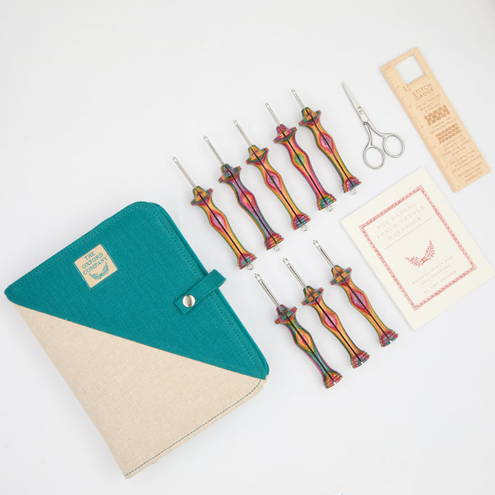 Regular and Fine Point - Symfonie Wood Oxford Punch Needle Complete Set and Zippered Case