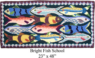 Bright Fish School 23" x 48"
