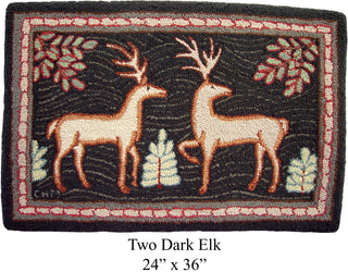 Two Dark Elk 24" x 36"