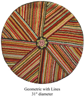 Circular Geometric with Lines 31"