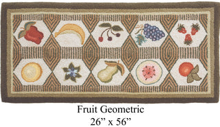 Geometric with Fruit 26" x 56"