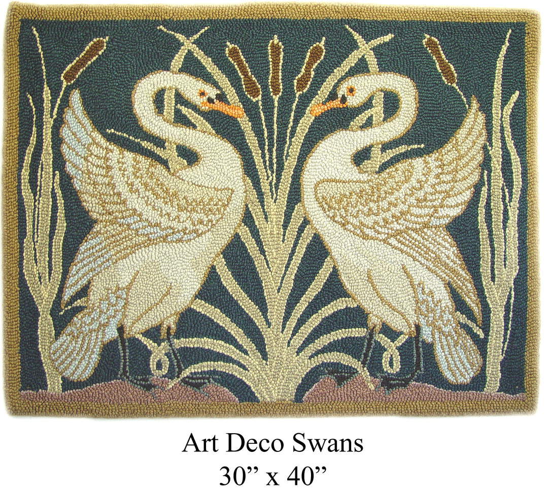 Art Deco Swans Pattern