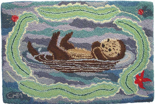 Blue Otter Pattern 25" x 37"