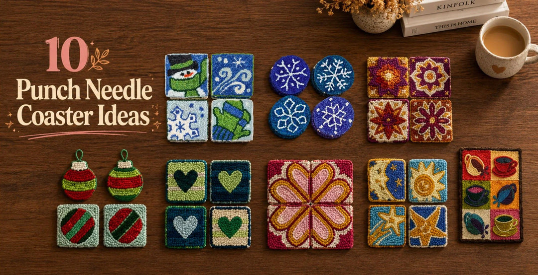 10 Punch Needle Coaster Ideas
