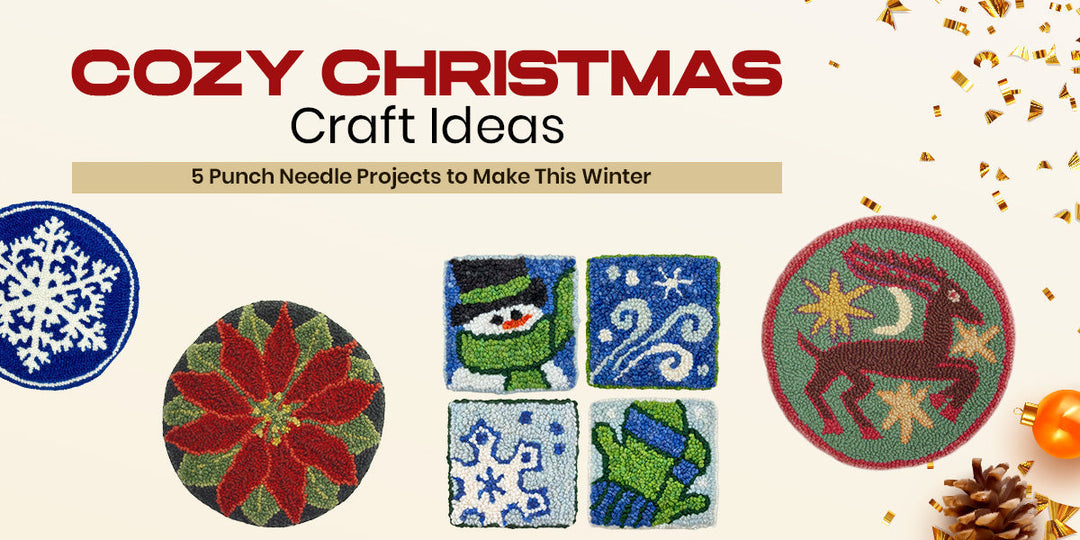 5 Christmas Punch Needle Projects to Try This Winter