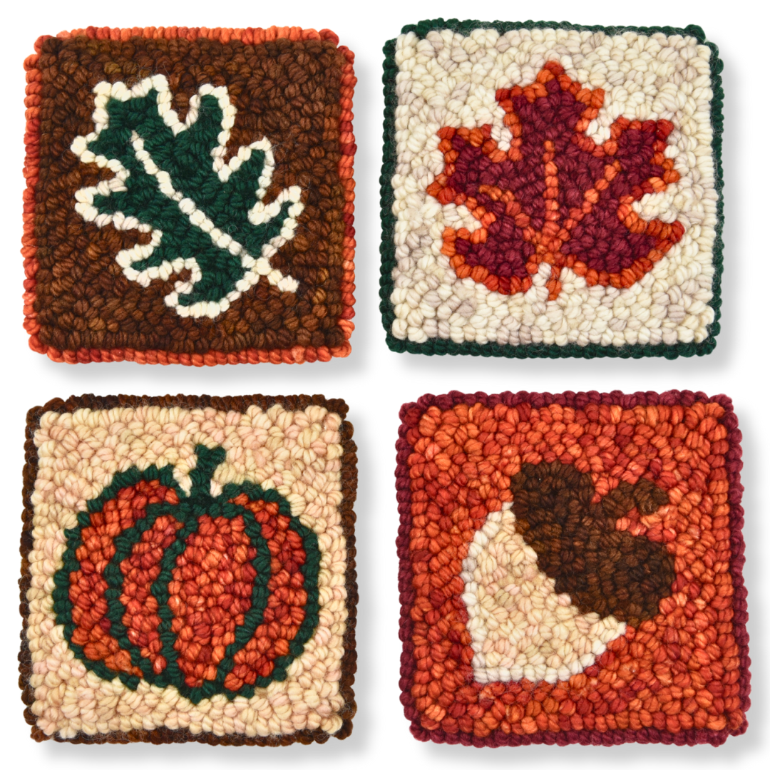 Falling For Punch Mug Rugs – Free  Pattern