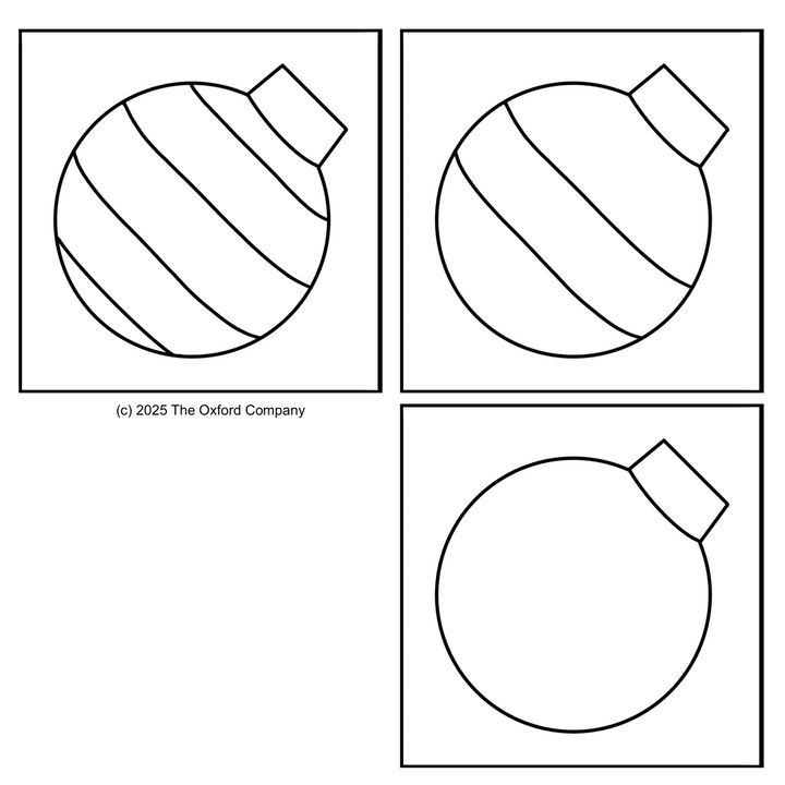 Holly Jolly Ornaments and Mug Rugs 3.75” x 3.75” (9.5 x 9.5cm) Digital Download