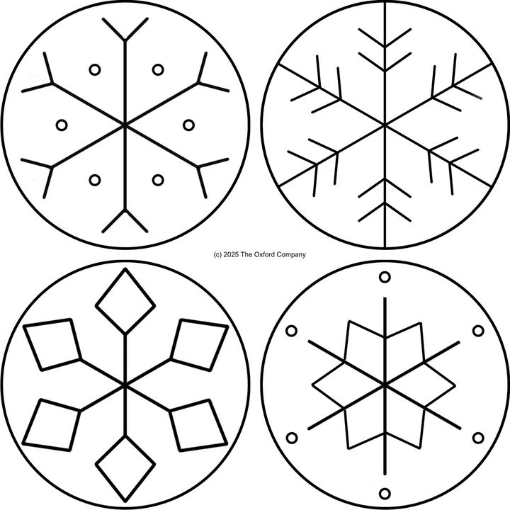 Snowflakes Coasters 3.75” Diameter (9.5cm) Digital Download