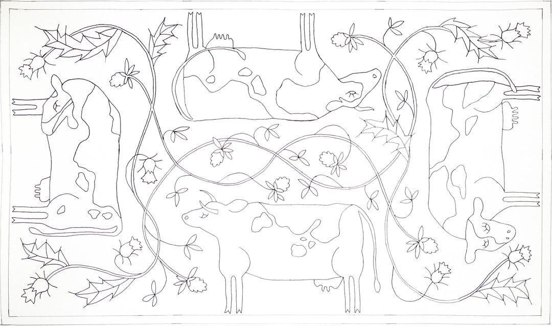 Cow Quartet Pattern 30" x 51"