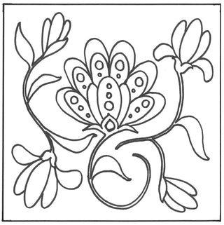 Henna Floral Pattern 8" x 8"