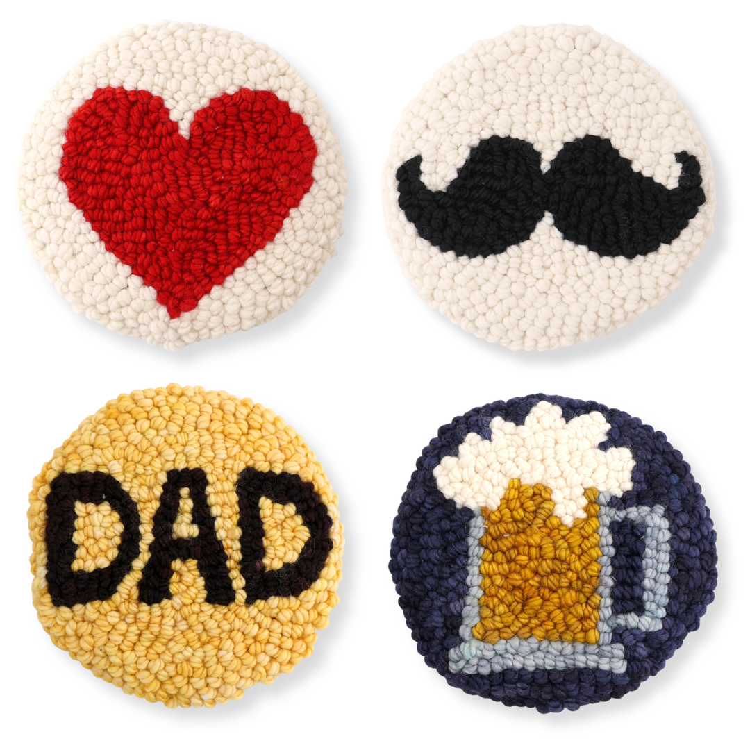 Father’s Day Coasters 4” diameter (10.2cm) Digital Download