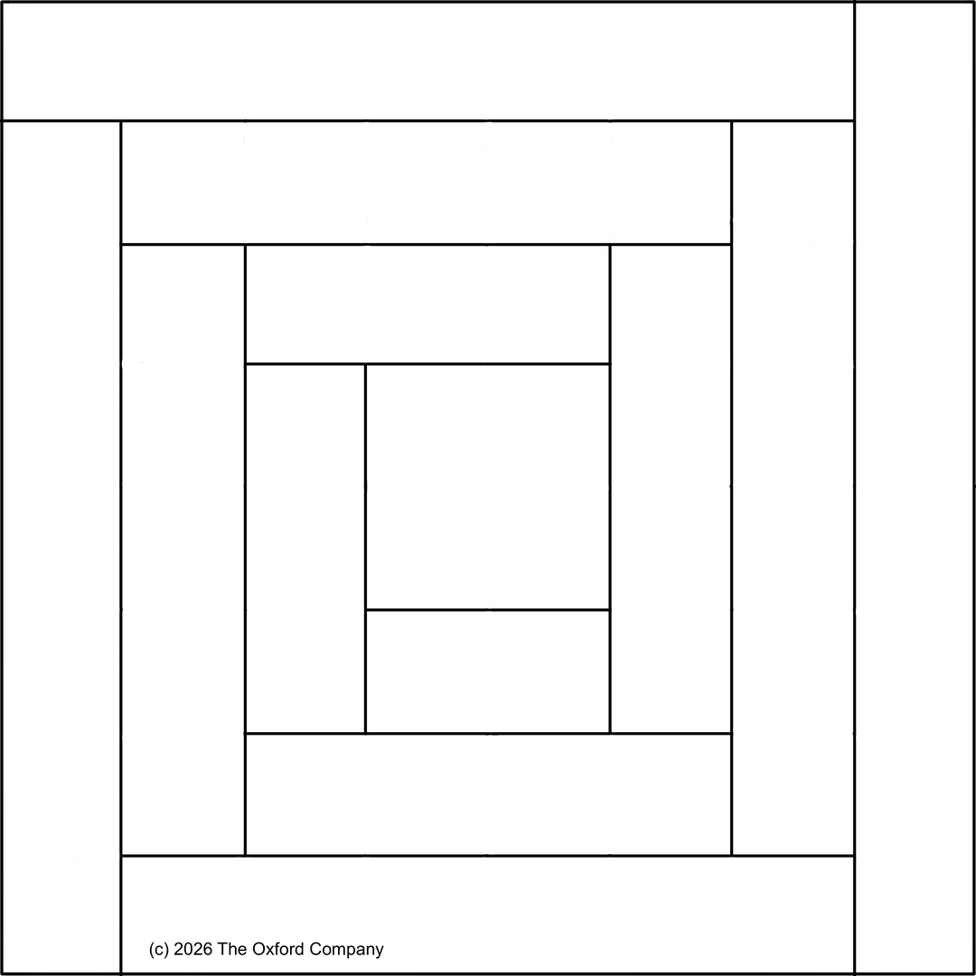 Quilt Block Series – Log Cabin 12” x 12” (30.5 x 30.5cm) Digital Download