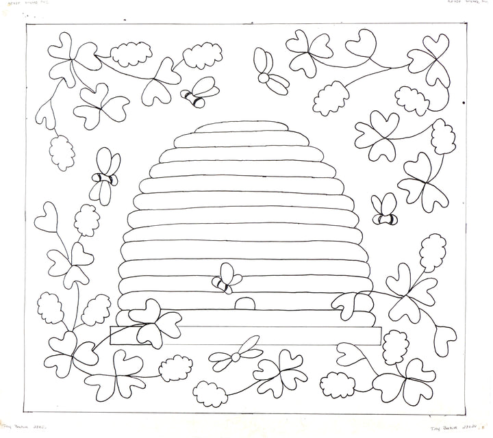 Tiny Beehive Pattern 23" x 26" (58.42 × 66.04cm)