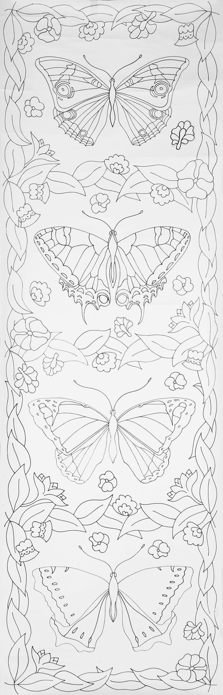 Four Butterflies Runner – 25” X 79” (63.5 × 200.66cm)