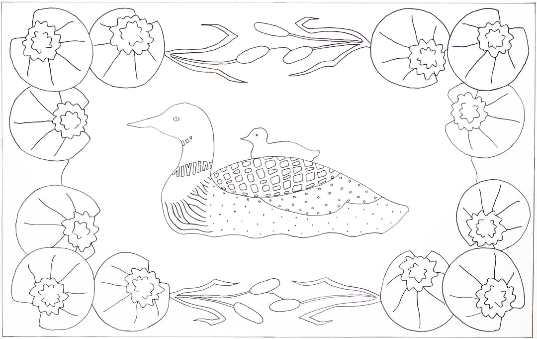 Loon Pattern Paper Loon - McAdoo Rugs collection Pattern – The Oxford Company