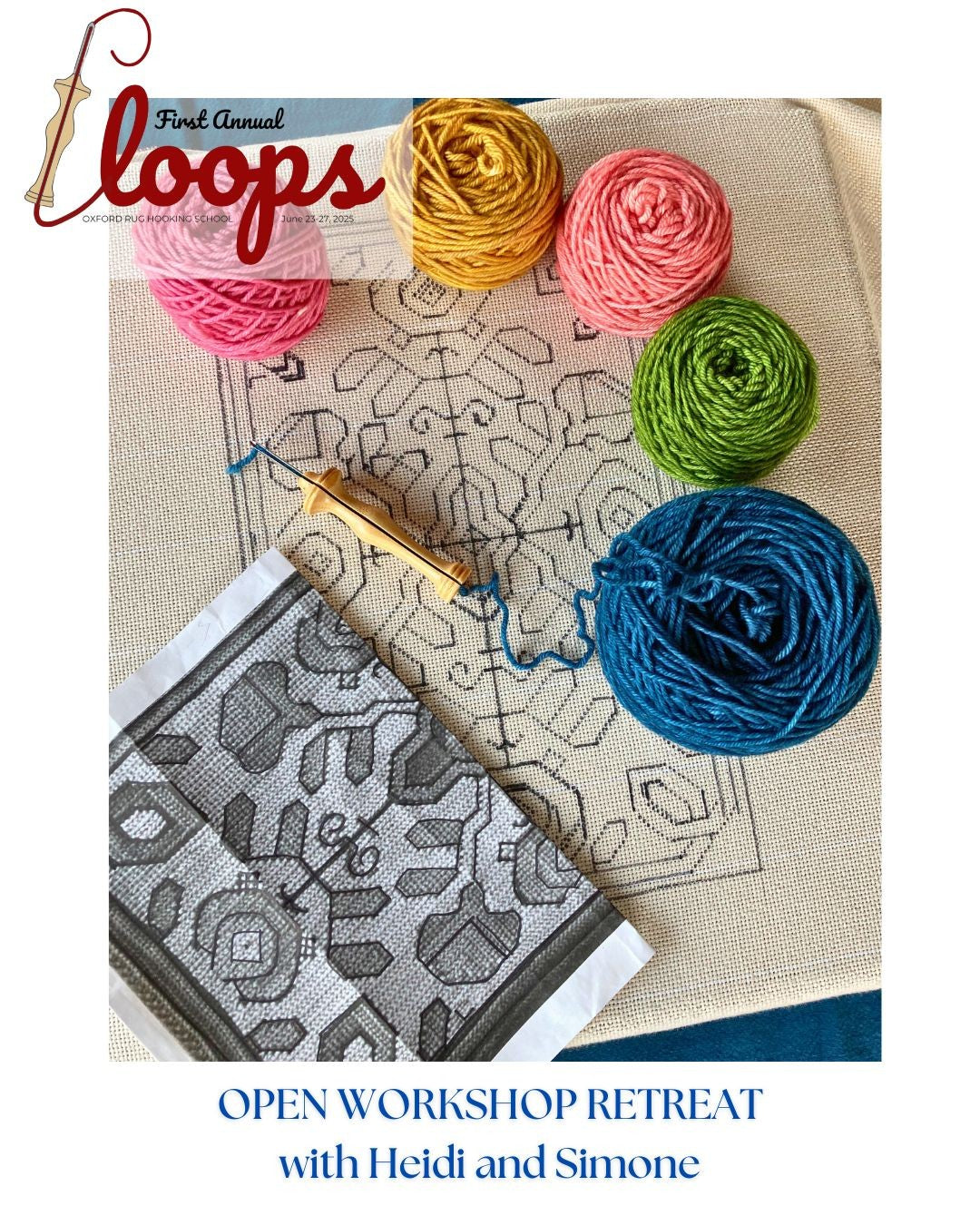 Introducing “Loops” - The Oxford Rug Hooking School’s retreat for in-person punch needle education!&nbsp;