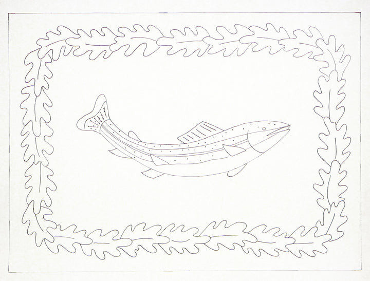 Rectangular Rainbow Trout Pattern 25" x 34" (63.5 × 86.36cm)