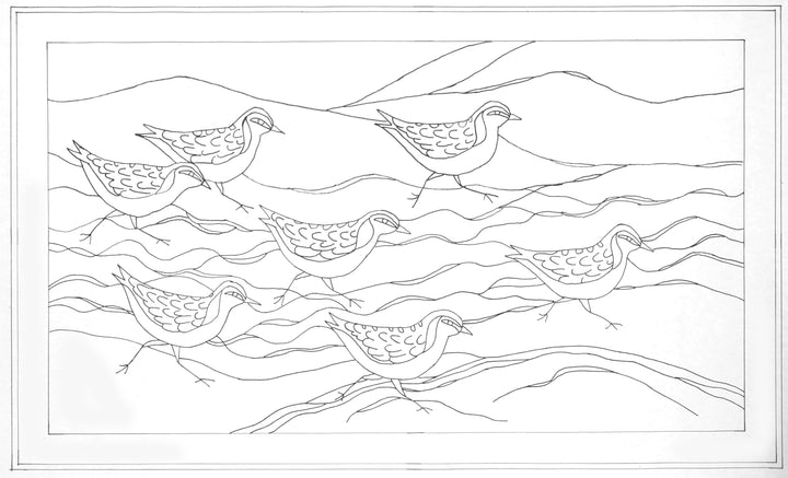 Sandpipers Pattern 23" x 38"