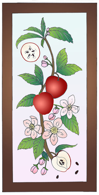 Apple Botanical 12" x 24"