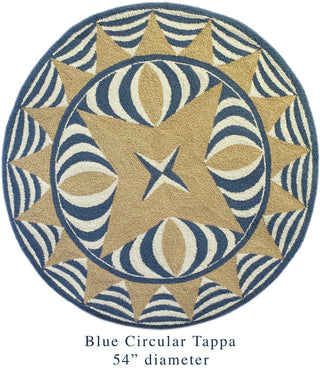 Blue Circular Tappa 54"