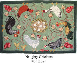 Naughty Chickens 48" x 72"
