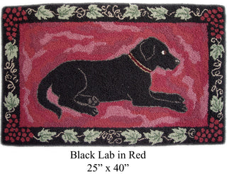 Black Lab in Red 25" x 40"