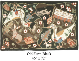 Old Farm Black 46" x 72"