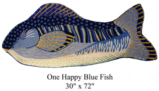 One Happy Blue Fish 30" x 72"