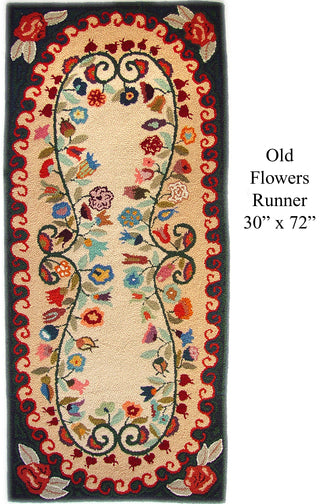 Old Flowers Runner 30" x 72"