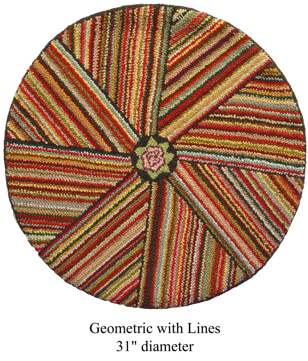 Circular Geometric with Lines Pattern
