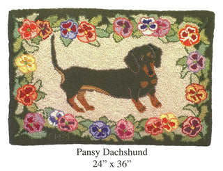 Pansy Dachshund 24" x 36"