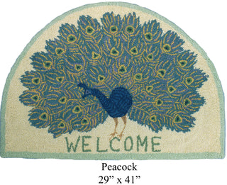 Peacock Welcome 29" x 41"