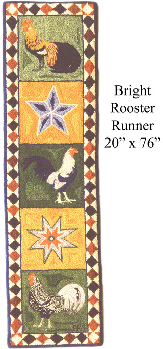 Bright Rooster Runner 20" x 76"