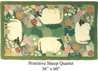 Primitive Sheep Quartet 36" x 60"
