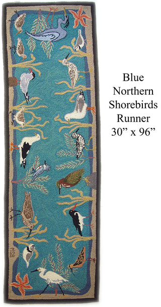 Blue Northern Shorebirds Runner 30" x 96"